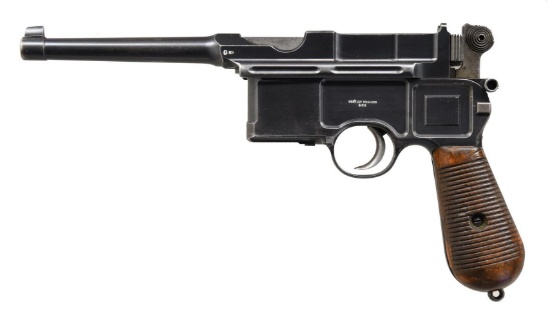 RARE MAUSER C96 BROOMHANDLE, CONEHAMMER, 6-SHOT,