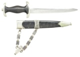 WWII GERMAN CHAINED SS DAGGER BY E.P. & S.
