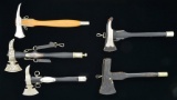 5 GERMAN FIREMANâ€™S DRESS AXES.