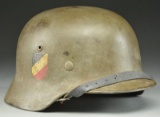 WWII GERMAN M1935 NAVY/COAST ARTILLERY HELMET.