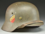 WWII GERMAN M1935 WEHRMACHT HELMET.