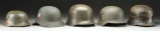 5 WWI & WWII AXIS HELMETS.