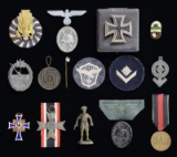 WWII GERMAN MEDALS, BADGES, & ASSOCIATED ITEMS.