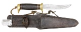 IDENTIFIED WW2 FRANK RICHTIG FIGHTING KNIFE.