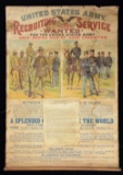 SCARCE EARLY UNITED STATES ARMY RECRUITING POSTER.