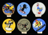 6 HAND PAINTED WWII AIR CORPS PATCH DESIGNS BY THE