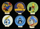 6 HAND PAINTED WWII AIR CORPS PATCH DESIGNS BY THE