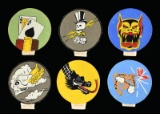 6 HAND PAINTED WWII AIR CORPS PATCH DESIGNS BY THE