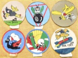 6 HAND PAINTED WWII AIR CORPS PATCH DESIGNS BY THE