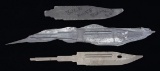 3 BUCK KNIVES BLADE FORGINGS FOR THE 1993 USMC