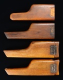 GROUP OF 4 INCOMPLETE MAUSER C96 SHOULDER STOCKS.