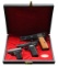 BROWNING GRADE I CASED SET OF 3 SEMI-AUTO PISTOLS;