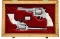 PAIR ADAMS ENGRAVED STAINESS RUGER REVOLVERS -