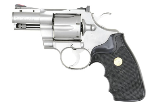 STAINLESS COLT PYTHON DOUBLE ACTION REVOLVER.