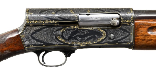 BEAUTIFULLY ENGRAVED AND GOLD INLAID FN BROWNING
