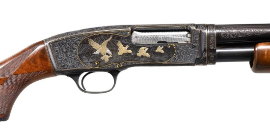 ANGELO BEE GOLD ENGRAVED WINCHESTER 42 PUMP