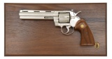 NICKEL PLATED COLT PYTHON DOUBLE ACTION REVOLVER
