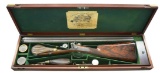 W. & J. RIGBY DOUBLE PERCUSSION SHOTGUN WITH CASE