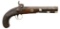 SINGLE SHOT SILVER MOUNTED BELT PISTOL RETAILED BY
