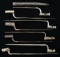8 EARLY SOCKET BAYONETS & A PARTIAL SCABBARD.
