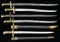 5 US SABER BAYONETS & 2 ADAPTER RINGS.