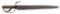 MID-19th CENTURY IRON HILTED SIDE KNIFE OR CUTLASS