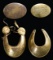 2 M1796 BRITISH OFFICER’S GORGETS & 2 CROSS BELT