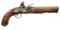 BRASS BARRELED KETLAND FLINTLOCK TRADE PISTOL.