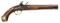 18TH CENTURY GERMANIC FLINTLOCK HOLSTER PISTOL.
