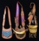 GROUPING OF 3 HUNTING BAGS, POWDER HORNS AND