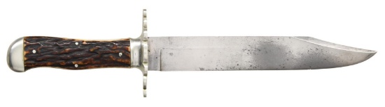 ENGLISH CLIP POINT BOWIE KNIFE BY JOSEPH ROGERS.
