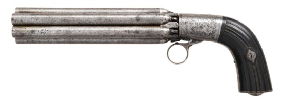 SCARCE “DRAGOON SIZE” MARIETTE LIEGE PEPPERBOX