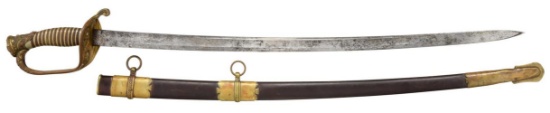 HIGH GRADE US M1850 STYLE FOOT OFFICER’S SWORD BY