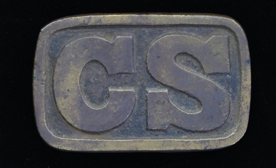 SOLID CAST CONFEDERATE STATES BELT BUCKLE.