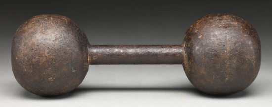 REVOLUTIONARY WAR PERIOD BAR SHOT FOR A 9-POUNDER.