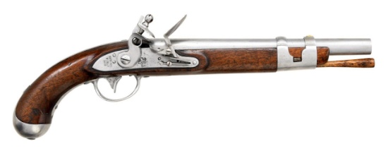 FINE SPRINGFIELD MODEL 1807/1818 FLINTLOCK PISTOL.