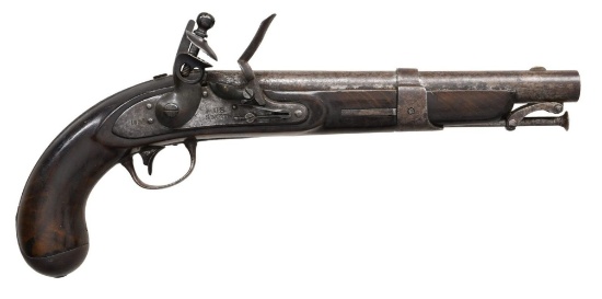 FINE MODEL 1826 SIMEON NORTH FLINTLOCK NAVAL
