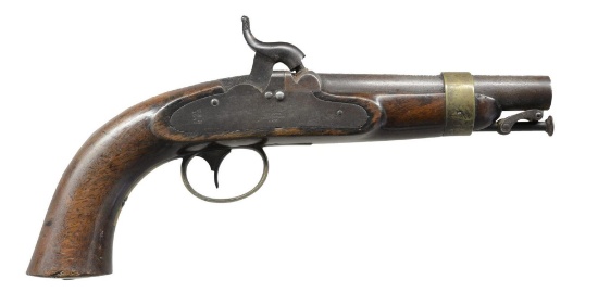 N. P. AMES U.S.N. MODEL 1842 PERCUSSION PISTOL.