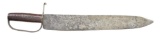 11TH TEXAS CARVED D-GUARD BOWIE KNIFE.