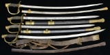 4 SWORDS OF LT, CAPT, & MAJOR A. W. CORLISS.