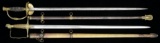2 US STAFF OFFICERS SWORDS.
