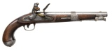 US M1819 FLINTLOCK PISTOL BY SIMEON NORTH.