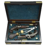 EXEMPLARY CASED PAIR OF EVANS PHILADELPHIA