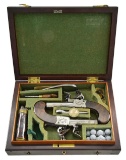 FINE CASED PAIR OF JOHN MANTON FLINTLOCK BOXLOCK