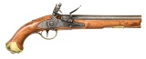 UNIT MARKED BRITISH DRAGOON FLINTLOCK PISTOL.