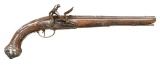 VERY FANCY SILVER MOUNTED FLINTLOCK HOLSTER PISTOL