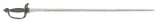 MID-18th CENTURY ENGLISH SILVER HILTED SPADROON.