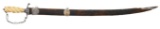 18th CENTURY SILVER HILTED HUNTING SWORD OR