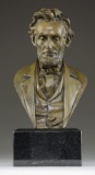 ATTRACTIVE GILDED BRONZE BUST OF PRESIDENT