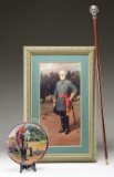 ROBERT E. LEE CANE, PRINT, & COLLECTOR’S PLATE.